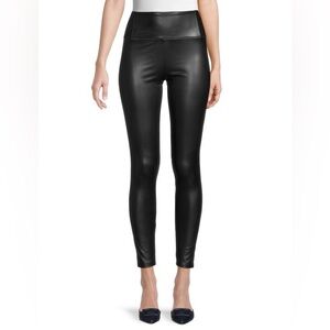 PURE NAVY Black Faux Leather High Waisted Leggings